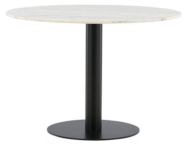 Table de salle à manger Estelle Blanc - Marbre - 106 x 75 x 106 cm