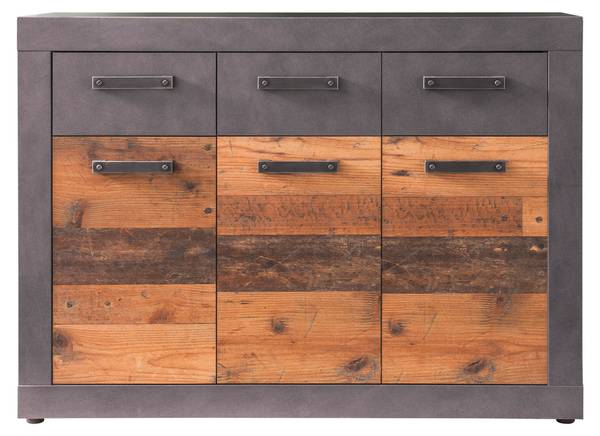 Kommode Indy Grau - Holz teilmassiv - 117 x 86 x 37 cm