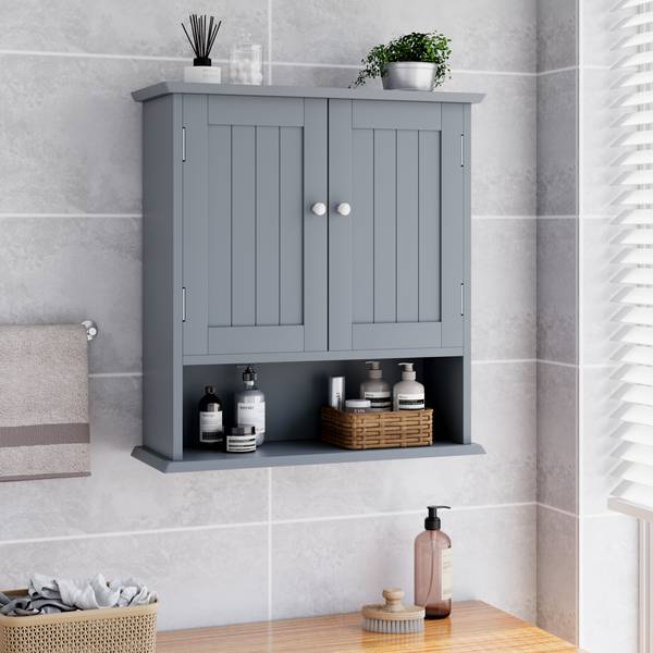 Wandschrank BB4220 Grau - Holzwerkstoff - 20 x 60 x 55 cm