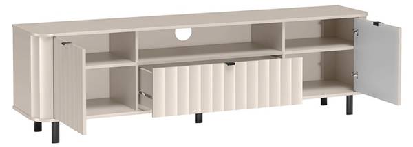 TV-Lowboard NOVADO Grau - Stahl - Melamin - 196 x 57 x 40 cm