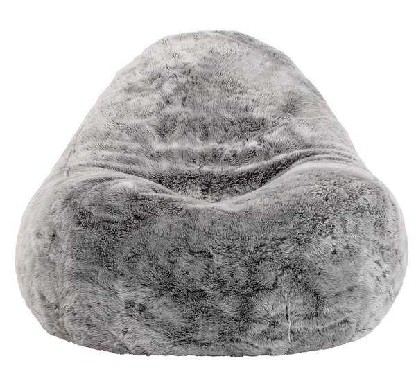 Zitzak Lounger Dream grijs - velours - 105 x 51 x 130 cm