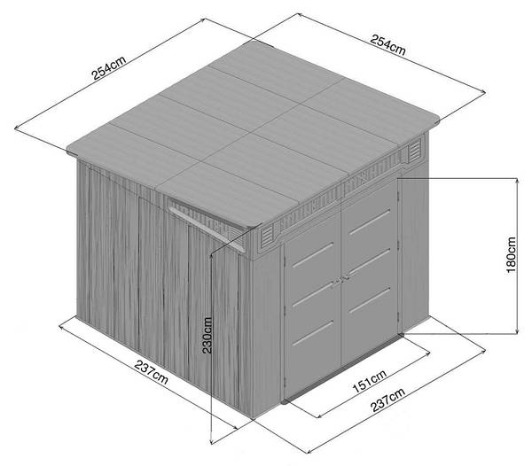 Schrebergartenhaus ANTEVA Beige - Braun