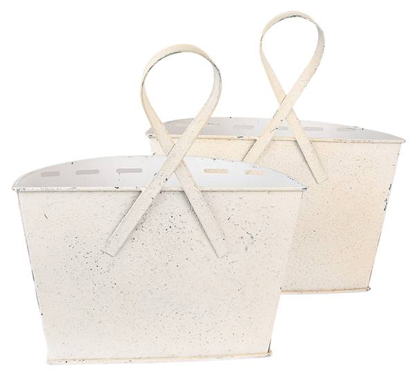 Pflanzenhalter Rosatasi Beige - Metall - 17 x 35 x 33 cm