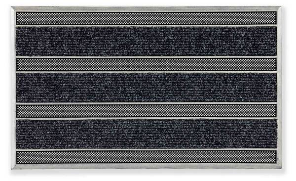 Fußmatte für Innen und Außen RUBBER PIN Schwarz - Gummibaum - 45 x 2 x 75 cm