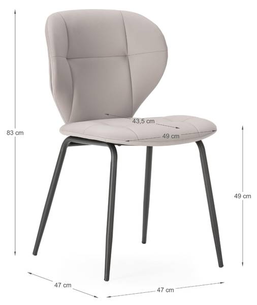Stühle MAURA 2er-Set Beige - Kunststoff - 58 x 49 x 50 cm
