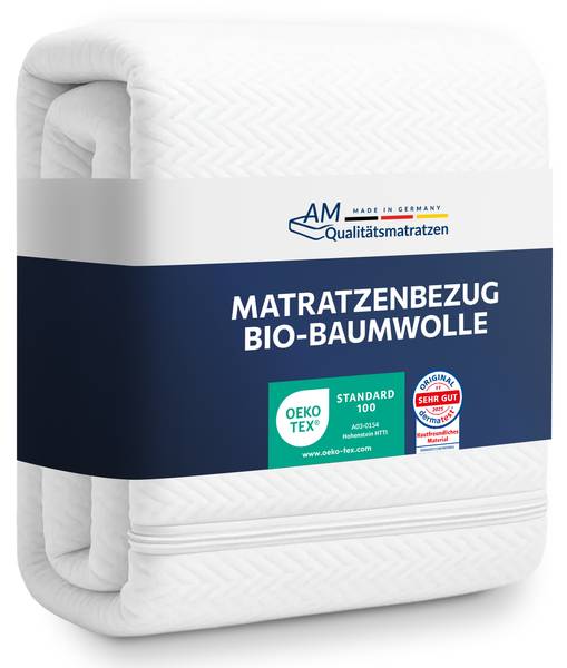 Matratzenbezug BIO BAUMWOLLE 140 x 14 cm