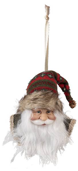 Kersthanger Kerstman CH65267 rood - kunststof - 9 x 28 x 10 cm