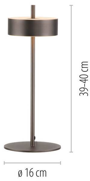 LED Tischleuchte Q-Rotate smarthome Braun