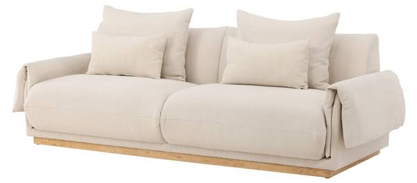 3-Sitzer Sofa Mollösund Beige - Flachgewebe - 237 x 82 x 95 cm