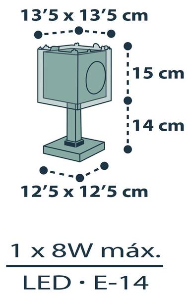 Kinder-Nachttischlampe Piraten Kunststoff - 15 x 30 x 15 cm