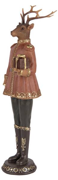 Dekorationsfigur Hirsch Xmas&Ntonio Braun - Kunststoff - 10 x 38 x 11 cm