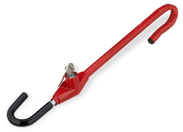 Stuurslot auto universeel zwart - rood - zilver - aluminium - staal - 12 x 81 x 5 cm
