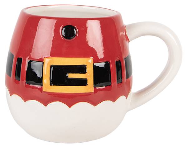 Mok Kerstman Rowan&Cups rood - keramiek - 12 x 17 x 15 cm