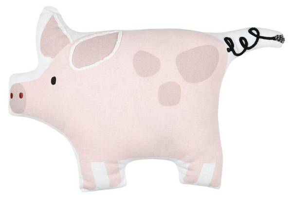 Kinderkissen TOM Pink - Naturfaser - 28 x 2 x 41 cm