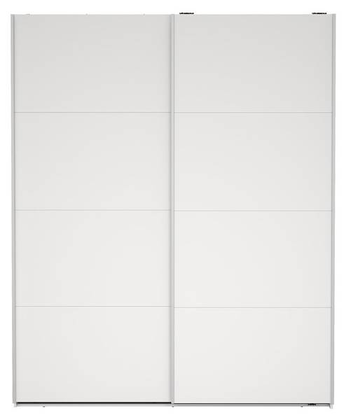 Schiebetürenschrank Bergamo (2-türig) Weiß - Holzwerkstoff - Textil - 179 x 221 x 67 cm