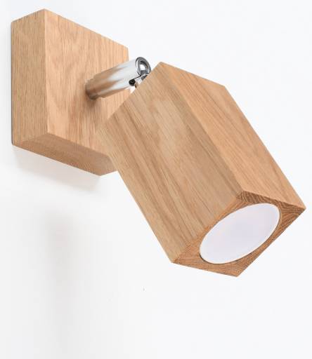 Wandlamp Keke Braun - Holzverbundwerkstoff - 19 x 17 x 8 cm