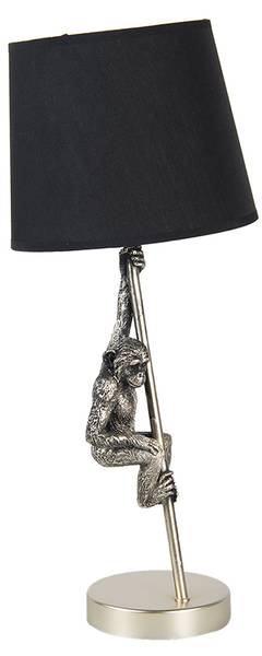 Tischlampe Affe Saraa Silber - Kunststoff - 20 x 49 x 20 cm