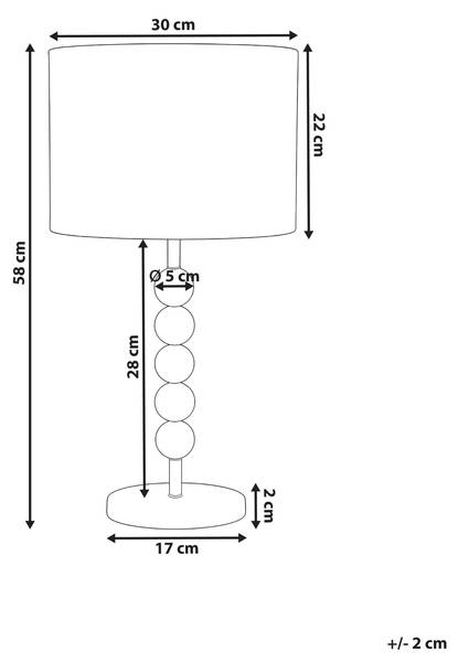 Lampe de table LOKY Laiton - Blanc