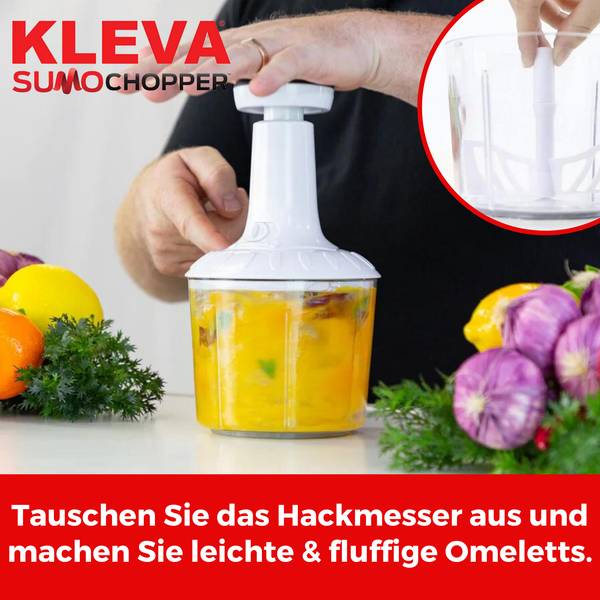Zerkleinerer Kleva Sumo Chopper Weiß - Kunststoff - 11 x 29 x 11 cm