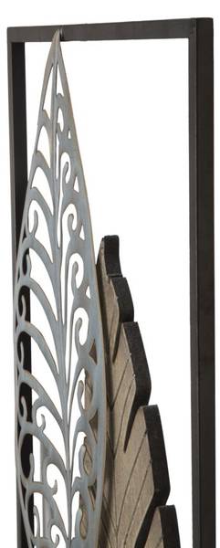 Wanddekoration Lobo Braun - Metall - 3 x 100 x 31 cm