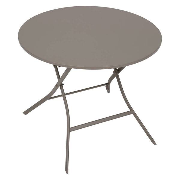 Table de jardin GREENSBORO Marron - Métal - 85 x 71 x 85 cm
