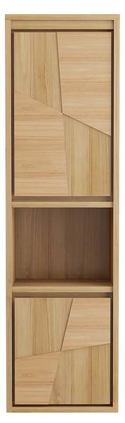 Badschrank SUMBAWA Beige - Holz teilmassiv - 35 x 140 x 40 cm