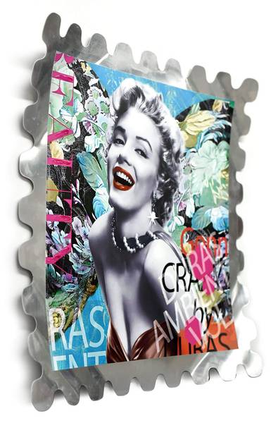 Aludruck "Hommage an Marilyn Monroe" Aluminium - 50 x 50 x 1 cm
