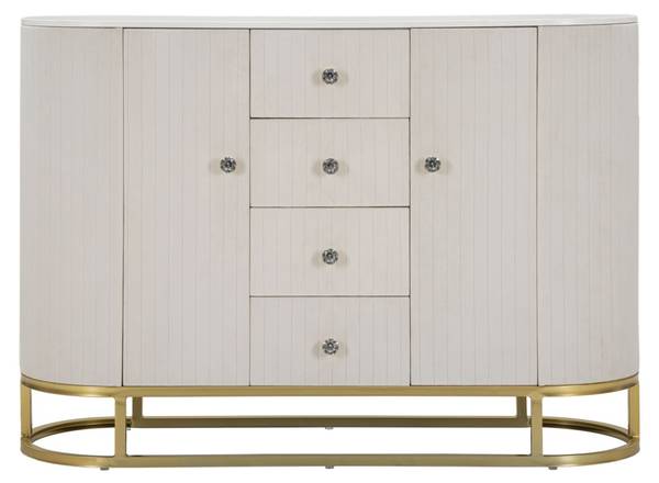 Kommode Montpellier A Beige - Metall - 120 x 85 x 40 cm