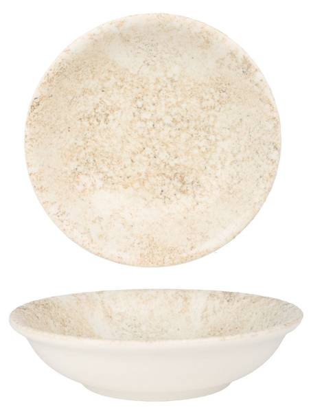 Assiette de service Nacrous 2 él. Beige - Porcelaine - 15 x 2 x 15 cm