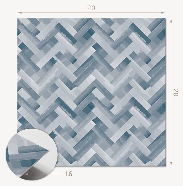 Vinylfliese Zickzack 20er-Set 20 x 20 cm
