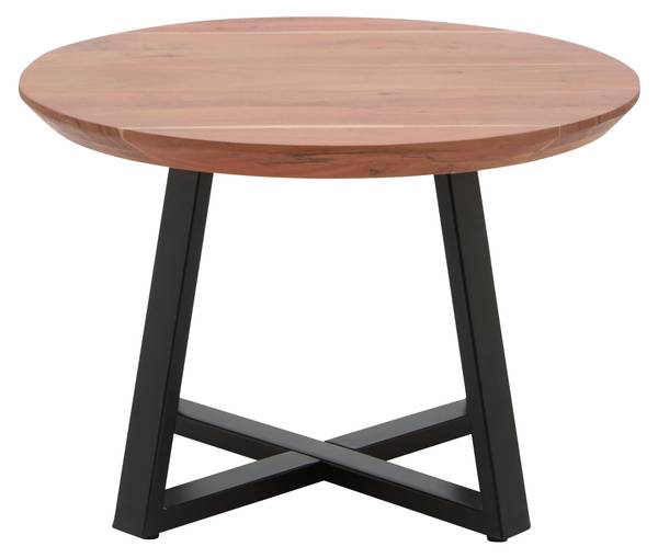 Couchtisch SAFAGA Beige - Schwarz - Metall - Holz teilmassiv - 70 x 45 x 70 cm