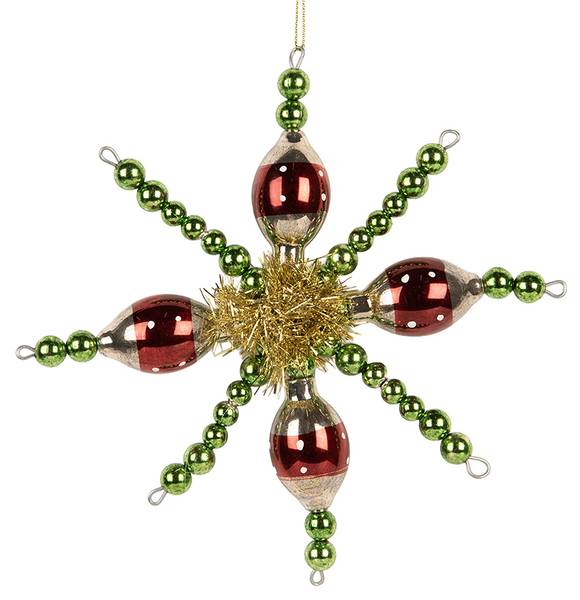 Weihnachtsanhänger 66537 Grün - Glas - 3 x 16 x 16 cm