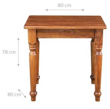 Esstisch ESSENZA Walnuss Dekor - 80 x 78 x 80 cm