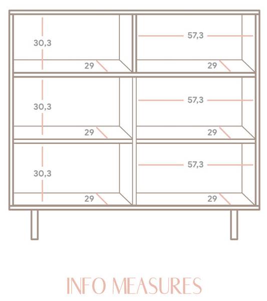 Sideboard Cadaqués Unlackiert Braun - Kiefer - 120 x 113 x 35 cm