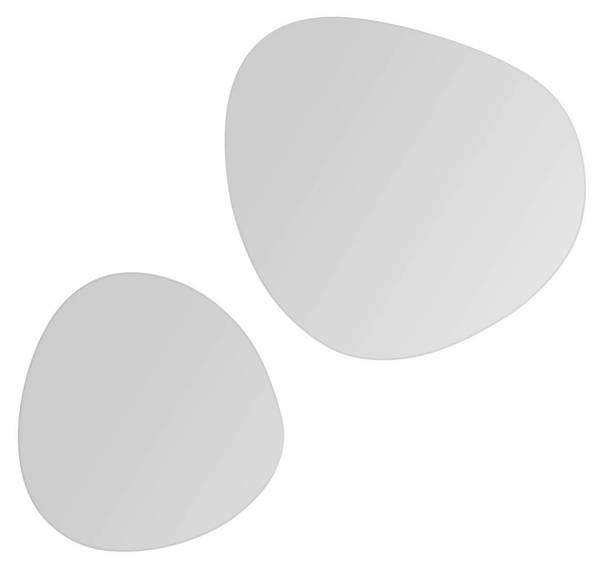 Spiegel MIROIR Silber - Glas - 1 x 30 x 30 cm