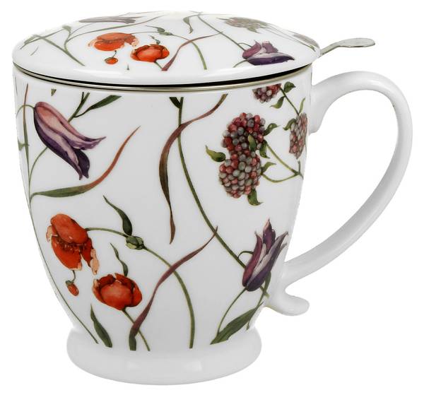 Becher FLOWER Weiß - Porzellan - 14 x 12 x 10 cm