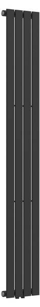 Designradiator Nore zwart - staal - 30 x 180 x 30 cm