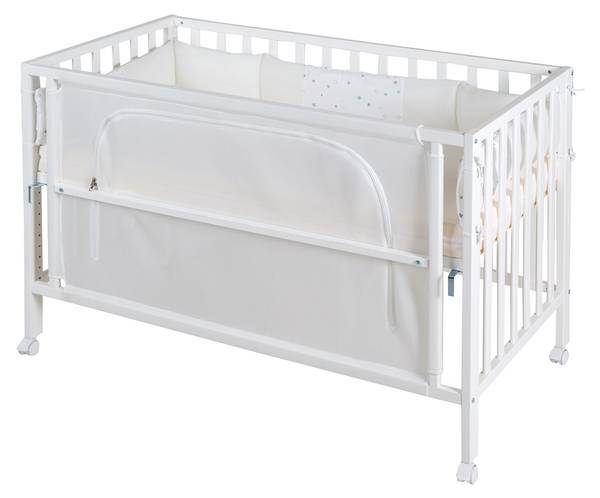Lit de Chambre 60 x 120 cm Sternenzauber Blanc - Bois manufacturé - 66 x 86 x 125 cm