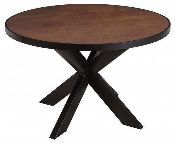Esstisch BASILE Schwarz - Metall - 120 x 76 x 120 cm