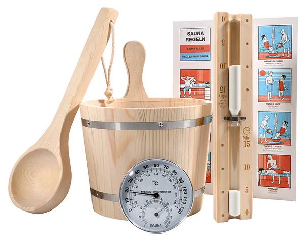 Saunazubehör SAVA Braun - Holz teilmassiv - 1 x 1 x 1 cm