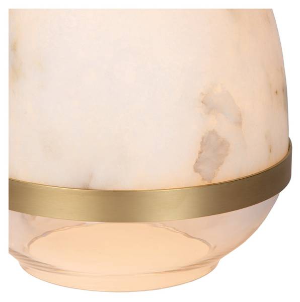 Tischlampe NICE Weiß - Stein - 23 x 26 x 23 cm
