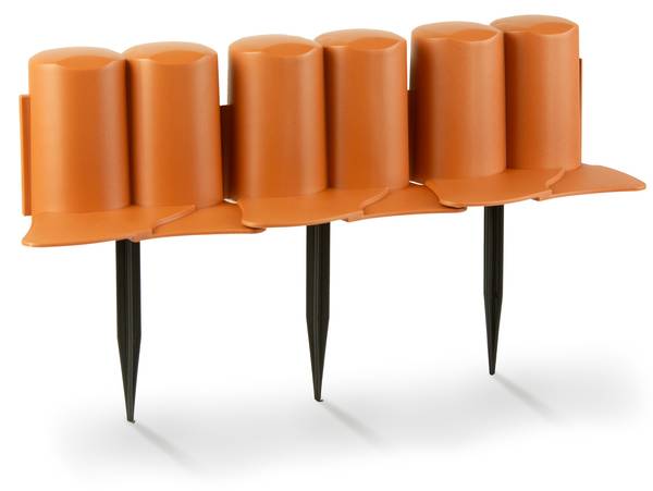 Gartenpalisade IPAL Orange - Kunststoff - 12 x 10 x 302 cm