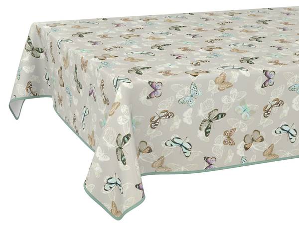 Tischdecke Print Schmetterling mit SAUM Tiefe: 220 cm