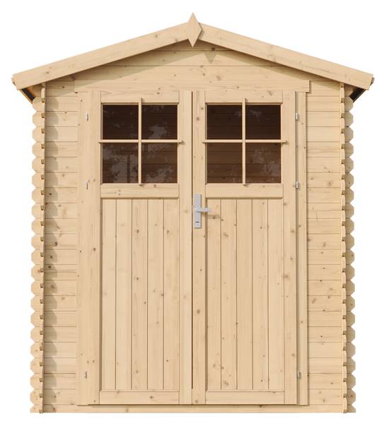 Gartenhaus mit Boden M367F+M367G Beige - Fichte - 180 x 224 x 130 cm