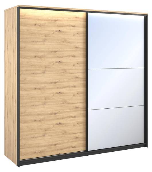 Kleiderschrank Quant 01 Braun - Holzwerkstoff - 220 x 221 x 68 cm