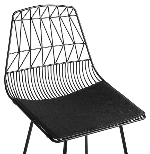 Set van 2 barstoelen PRESTON zwart - metaal - 49 x 113 x 54 cm