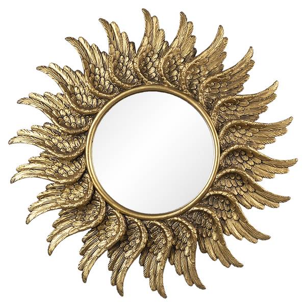 Spiegel Bishopport Gold - Kunststoff - 3 x 47 x 47 cm