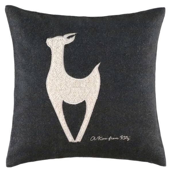 Zierkissenhülle BOUCLÈ KITZ Grau - Polyester - 40 x 1 x 40 cm