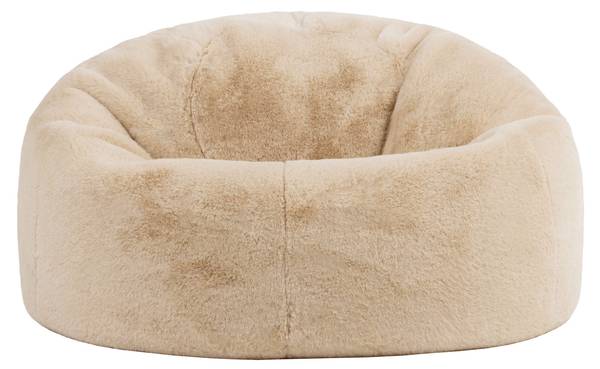 Sitzsack Kingston Kaninchenkunstfell Beige