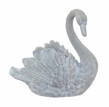 Pflanzgefäß Schwan Grau - Polyresin - 43 x 40 x 23 cm
